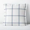 The Company Store Window Pane Plaid Classic Cool Cotton Percale Sham In Blue