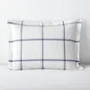 The Company Store Window Pane Plaid Classic Cool Cotton Percale Sham In Blue