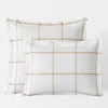 The Company Store Window Pane Plaid Classic Cool Cotton Percale Sham In White
