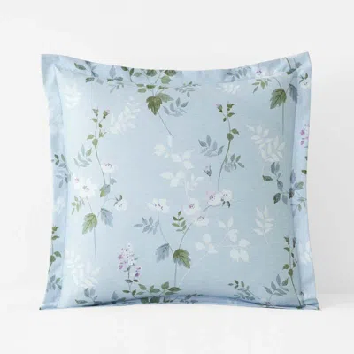 The Company Store Wispy Meadow Premium Smooth Wrinkle-free Sateen Sham In Blue