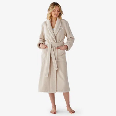 The Company Store Women's Long Robe In Beige