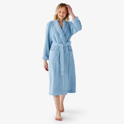 The Company Store Women's Long Robe In Blue Sky