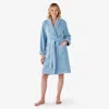 The Company Store Women's Short Robe In Blue Sky