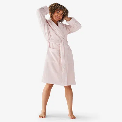 The Company Store Women's Short Robe In Pink