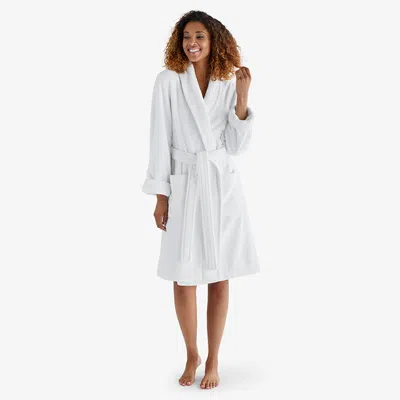 The Company Store Women's Short Robe In White