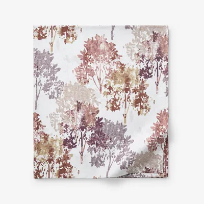 The Company Store Woodland Wonders Premium Smooth Wrinkle-free Sateen Flat Bed Sheet In Orange/coral/purple