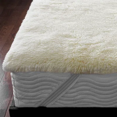 The Company Store Wool Mattress Pad In Ivory
