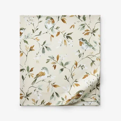 The Company Store Wynnona Premium Smooth Wrinkle-free Sateen Flat Bed Sheet In Beige