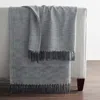The Company Store Yarn-dyed Fringe Throw Blanket In Blue