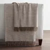 The Company Store Yarn-dyed Fringe Throw Blanket In Brown