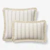 The Company Store Yarn-dyed Stripe Decorative Pillow Cover In Beige/brown