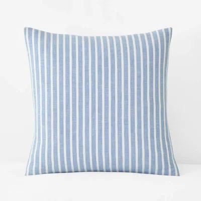 The Company Store Yarn-dyed Bengal Stripe Quilted Sham In Blue