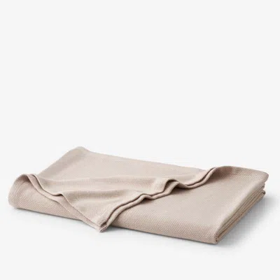 The Company Store Zinnia Basketweave Blanket In Sand