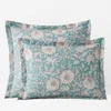 The Company Store Zinnia Garden Classic Cool Cotton Percale Sham In Blue/brown/teal