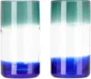 The Conran Shop Blue & Green Ombre Highball Glass Set In Multi