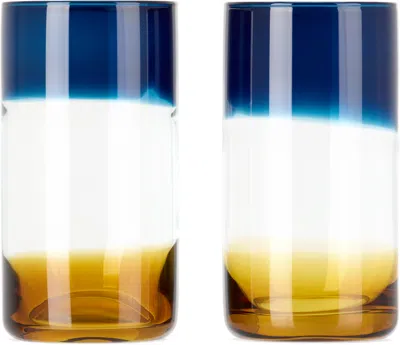 The Conran Shop Blue & Orange Ombre Highball Glass Set