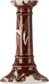 The Conran Shop Burgundy & Off-white Wardour Candle Holder