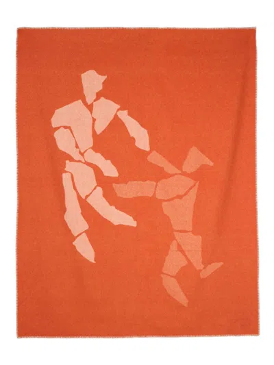 The Conran Shop Charlie Sheppard Throw (140cm X 180cm) In Orange