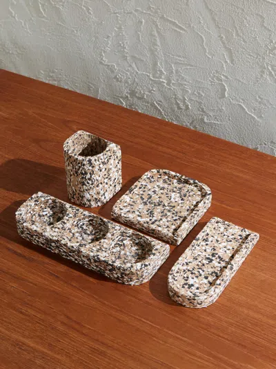 The Conran Shop Confetti Cork Desk Accessory Set In Multi