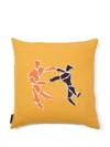 The Conran Shop Dancing Figures Cushion In Yellow