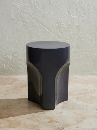 The Conran Shop Doric Ceramic Side Table In Black