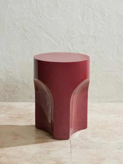 The Conran Shop Doric Ceramic Side Table In Red