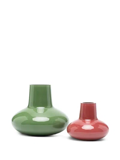 The Conran Shop Glass Form Vase Set (set Of Two) In Multi