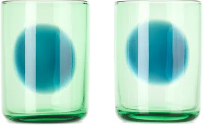 The Conran Shop Green & Blue Dot Tumbler Set