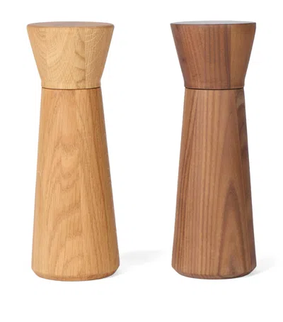 The Conran Shop Istria Salt And Pepper Mill Set In Brown