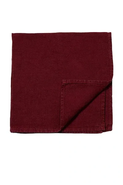 The Conran Shop Linen Napkin In Burgundy