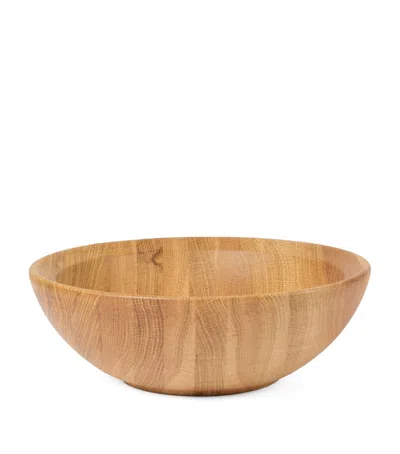 The Conran Shop Oak Istria Serving Bowl In Brown