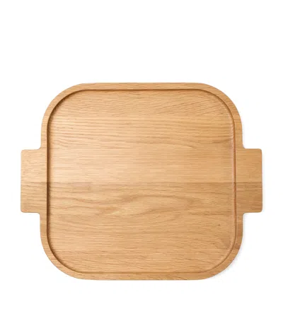 The Conran Shop Oak Istria Square Tray In Brown