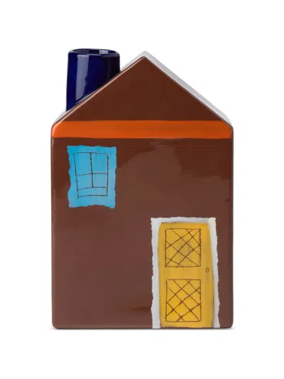 The Conran Shop Oddments House-shape Vase In Brown