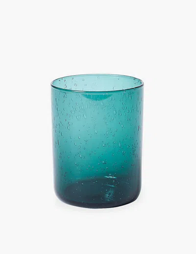 The Conran Shop Petrol Bubble Hand-blown Glass Tumbler 9.5cm In Black