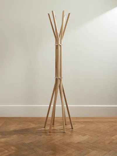 The Conran Shop Pirouette Oak And Aluminium Coat Stand In Brown