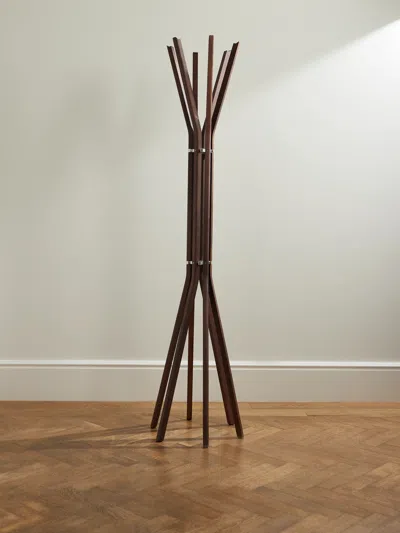 The Conran Shop Pirouette Walnut And Aluminium Coat Stand In Brown