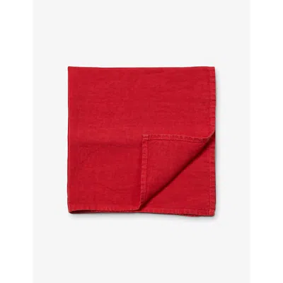 The Conran Shop Quare Linen Napkin 47cm X 47cm In Red