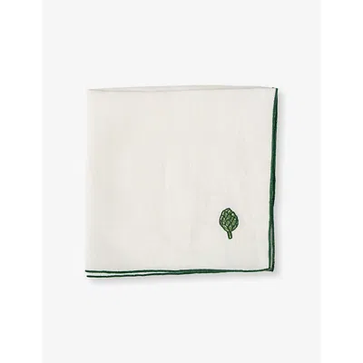 The Conran Shop Verdura Cotton And Linen Napkin 45cm X 45cm In Green