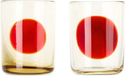 The Conran Shop Yellow & Red Dot Tumbler Set In Multi