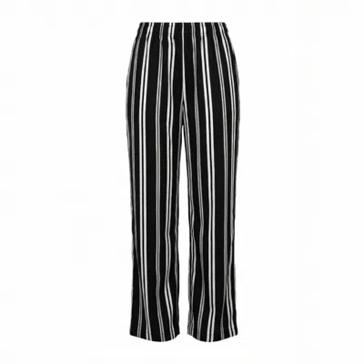 The Coolgirl Nyc Women's Black / White Georgia Pants In White Stripes
