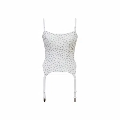 The Coolgirl Nyc Women's Blue / White Elmira Corset In Paisley