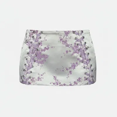 The Coolgirl Nyc Women's Gabriella Skirt In Purple Plum Blossom In Multi