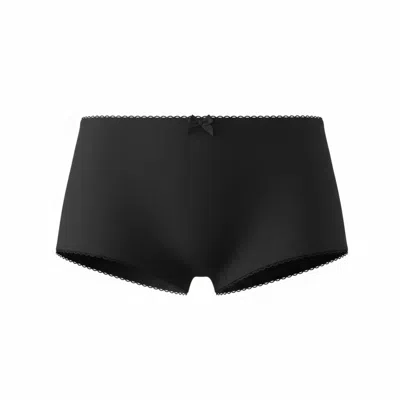 The Coolgirl Nyc Women's Jane Boyshort In Black Cotton