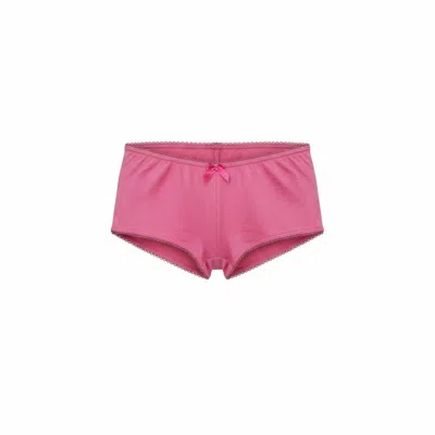 The Coolgirl Nyc Women's Jane Boyshort In Pink Cotton