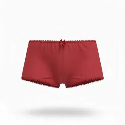 The Coolgirl Nyc Women's Jane Boyshort In Red Cotton