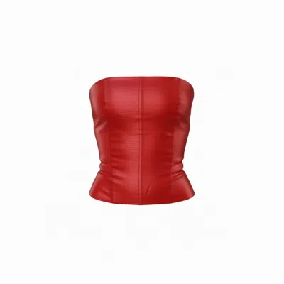 The Coolgirl Nyc Women's Jane Corset In Red Silk Faille