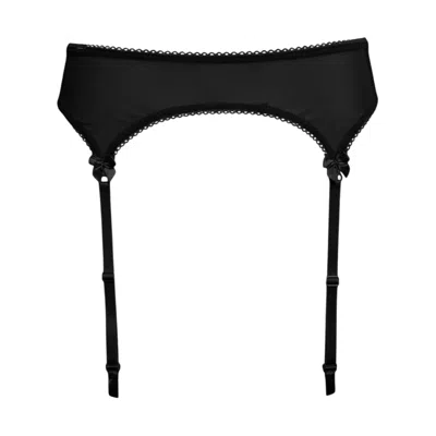 The Coolgirl Nyc Women's Jane Garter Belt In Black Mesh