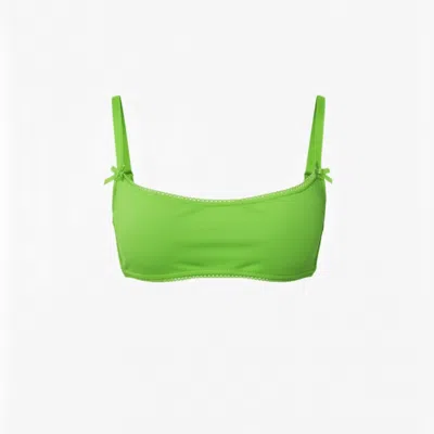 The Coolgirl Nyc Women's Jane Soft Bra In Green Cotton