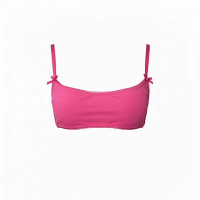 The Coolgirl Nyc Women's Jane Soft Bra In Pink Cotton