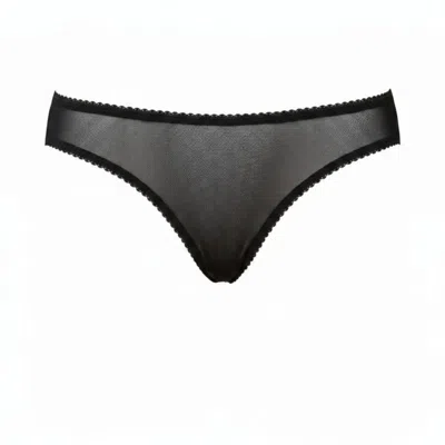 The Coolgirl Nyc Women's Jane Thong In Black Mesh